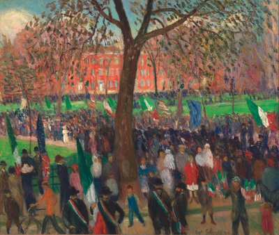 Parade, Washington Square by William James Glackens